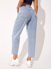 Washed Mom Fit Jeans